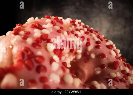 Ciambelle dolci in vista ravvicinata - macro shot Foto Stock