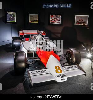McLaren MP4 /2 Stand Richard MILLE durante il Retrobobile Show, dal 5 al 10 febbraio 2019 a Parigi, Francia - Foto Francois Flamand / Gregory Lenenmand - DPPI Foto Stock