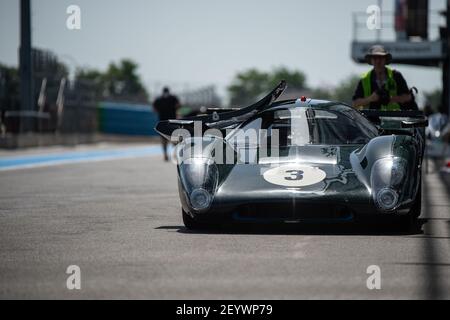 03 WRIGHT Jason (IT), WOLFE Andy (gb), Lola T70 MK3B - 5000, azione durante il Gran Premio di Francia Historique 2019 a Magny-Cours dal 29 al 30 luglio - Foto Matisse Coquil / DPPI Foto Stock