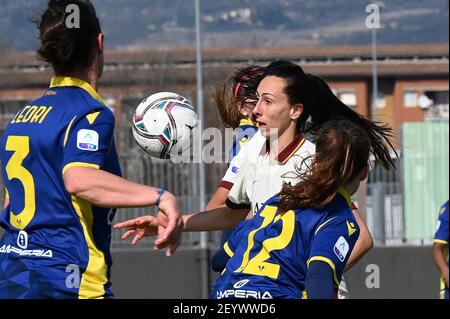 Sinergy Stadium, Verona, Italy, 06 Mar 2021, Paloma Lazaro (Roma) durante Hellas Verona Donne vs AS Roma, Calcio italiano Serie A Donna Match - Foto Alessio Tarpini / LM Foto Stock