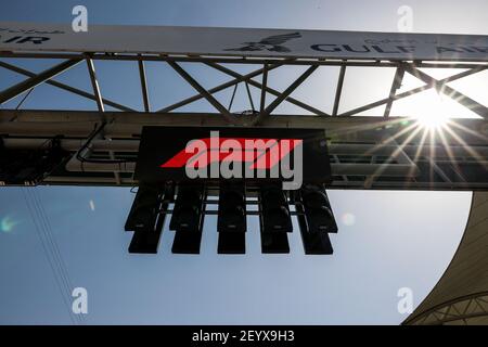 Luci griglia di partenza, griglia di partenza, durante il campionato mondiale di Formula 1 FIA 2019, Gran Premio del Bahrain, a Sakhir dal 29 al 31 marzo - Foto DPPI Foto Stock