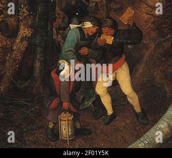 Pieter Bruegel il Vecchio - giornata cupa (febbraio) Foto Stock