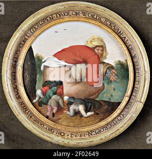 Pieter Brueghel il giovane - i Flatterers. Foto Stock