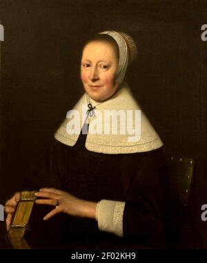 Pieter Nason (1612-1688-91) - Portret van een vrouw (1655) Foto Stock