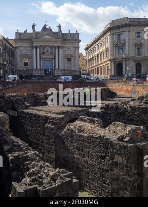 Anfiteatro Romano di Catania Foto Stock