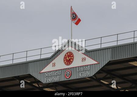 Sheffield, Regno Unito. 06 marzo 2021. La bandiera di Sheffield Untied soffia nell'ala di Sheffield, Regno Unito, il 3/6/2021. (Foto di Mark Cosgrove/News Images/Sipa USA) Credit: Sipa USA/Alamy Live News Foto Stock