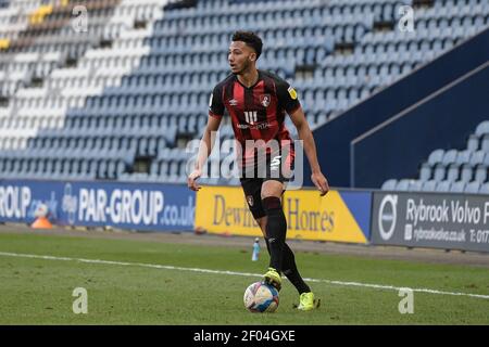 Preston, Regno Unito. 06 marzo 2021. Lloyd Kelly 5 di Bournemouth con la palla a Preston, Regno Unito, il 3/6/2021. (Foto di Simon Whitehead/News Images/Sipa USA) Credit: Sipa USA/Alamy Live News Foto Stock