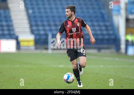 Preston, Regno Unito. 06 marzo 2021. Shane Long N. 12 di Bournemouth corre con la palla a Preston, Regno Unito, il 3/6/2021. (Foto di Simon Whitehead/News Images/Sipa USA) Credit: Sipa USA/Alamy Live News Foto Stock