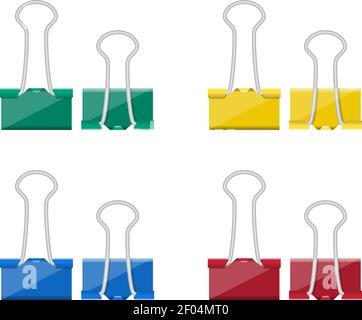 Carta colorata clip. Illustrazione Vettoriale