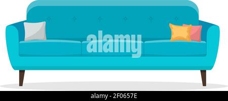 divani con cuscini Illustrazione Vettoriale