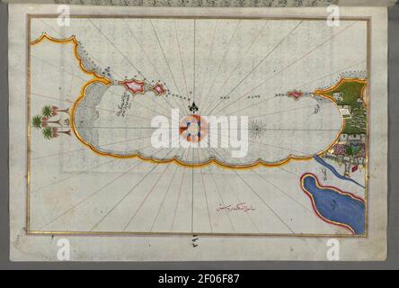 Piri Reis - Mappa della Costa di Alessandria Una parte della Città stessa Foto Stock