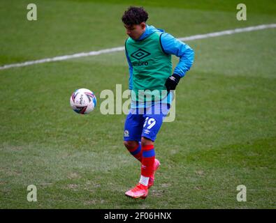 LONDRA, Regno Unito, 06 MARZO: Tyrhys Dolan di Blackburn Rovers durante il riscaldamento del pre-match durante lo Sky Bet Championship tra Millwall e Blackburn Rovers al Den Stadium, Londra, il 06 marzo 2021 Credit: Action Foto Sport/Alamy Live News Foto Stock