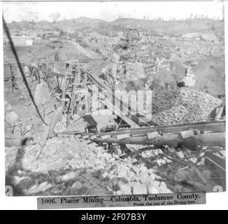 Placer Mining-Columbia, contea di Tuolumne Foto Stock