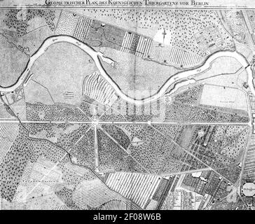 mappa del tiergarten di berlino