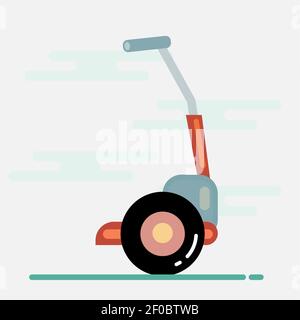 illustrazione vettoriale segway in stile piatto Illustrazione Vettoriale
