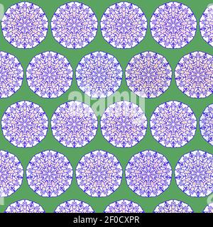 disegno blu e reed su sfondo verde scuro Foto Stock