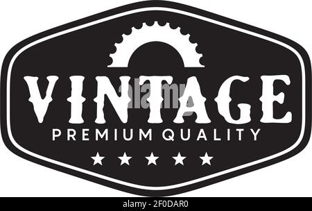 Modello vettoriale per il design classico del logo industriale vintage Illustrazione Vettoriale