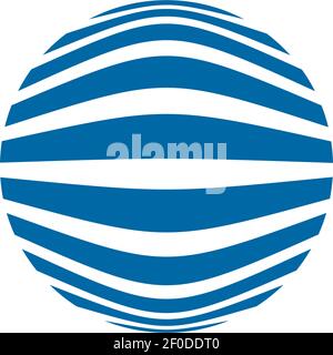 modello vettoriale di ispirazione per il design del logo 3d del globo mezzitoni Illustrazione Vettoriale