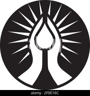 Modello di progettazione del logo dell'azienda di purificazione dell'acqua Illustrazione Vettoriale