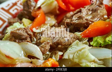 Mongolian Hot Pot pinyin shuan yang rou, diversi stili di hot pot in Cina, Foto Stock