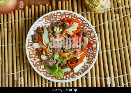 Mongolian Hot Pot pinyin shuan yang rou, diversi stili di hot pot in Cina, Foto Stock