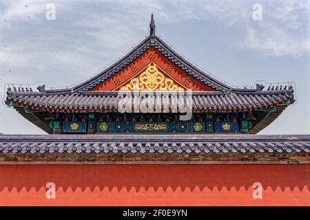 Pechino, Cina. 4 Giugno 2017. La Sala Est annesso della Sala di preghiera per i buoni raccolti al Tempio del Paradiso a Pechino, Cina. Foto Stock