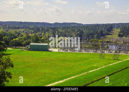 Augusta, GA / USA - 10 13 20: Vista della centrale elettrica J. Strom Thurmond Dam Foto Stock