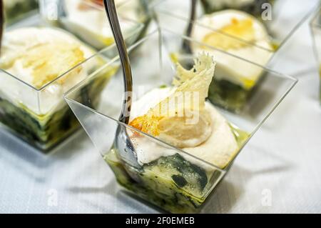 Food Photography Finger Food buffet alla reception di a. Battesimo Foto Stock