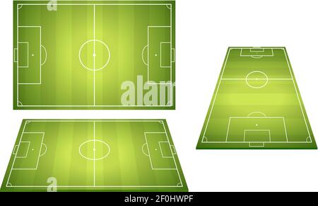 Set di campi da calcio Illustrazione Vettoriale