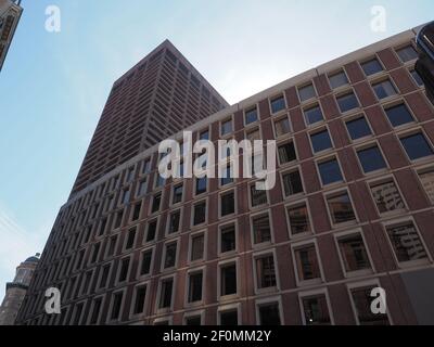 Immagine del Center Plaza e degli edifici di One Beacon Street nel centro di Boston. Foto Stock