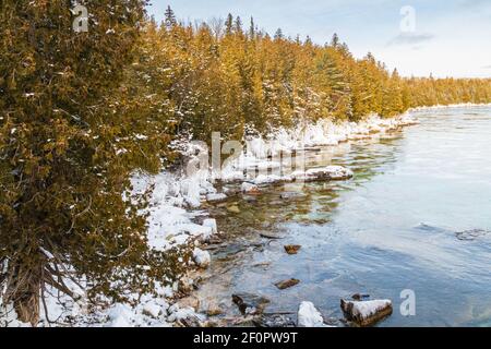 Fathom Five National Park Grey Sauble County Bruce Peninsula Ontario Canada Foto Stock