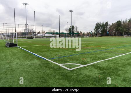 Minoru Park. Campo atletico di Minoru 2 durante il periodo pandemico di covid-19. Foto Stock