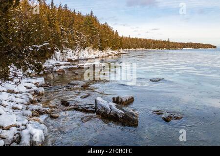 Fathom Five National Park Grey Sauble County Bruce Peninsula Ontario Canada Foto Stock