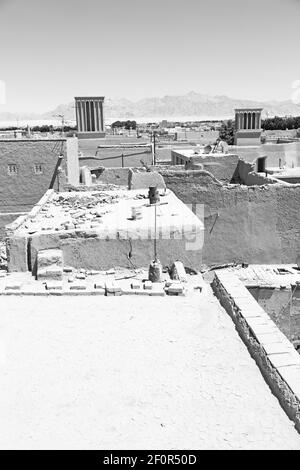 in iran la vecchia torre del vento Foto Stock