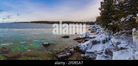 Fathom Five National Park Grey Sauble County Bruce Peninsula Ontario Canada Foto Stock