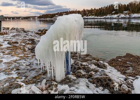 Fathom Five National Park Grey Sauble County Bruce Peninsula Ontario Canada Foto Stock