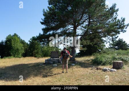 Italia Bologna Firenze a piedi , passeggiata dei trekking sull'Appennino Tosco-Emiliano Foto Stock