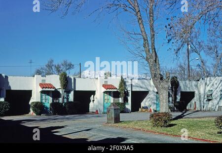 Mission Motel vista generale Mt. Vernon Avenue & Orange Street San Bernardino California ca. 1977 Foto Stock