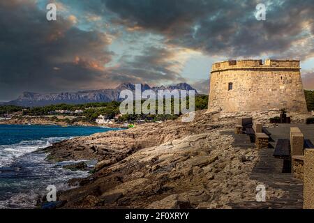 Moraira Costa Blanca, Spagna Foto Stock