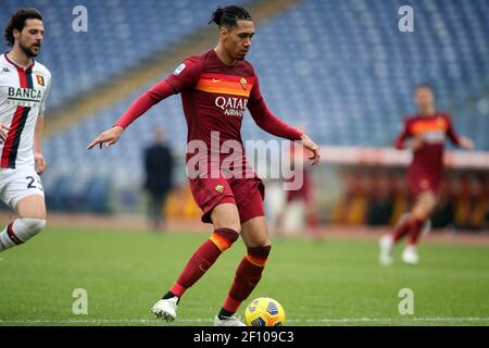 Roma, Italia. 07 marzo 2021. ROMA, Italia - 07.03.2021: SMAILLING in azione durante la Serie Italiana UNA partita di calcio del campionato 2021 tra ROMA e GENOVA allo stadio Olimpico di Roma. Credit: Agenzia fotografica indipendente/Alamy Live News Foto Stock