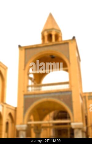 Blur in iran il vecchio edificio antica tradizione monastero tempio religione Foto Stock