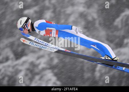 Marius LINDVIK (NOR), azione, salto. Ski Jumping uomo individuale HS 137, salto con gli sci, salto con gli sci uomini individuali da competizione, grande collina il 5 marzo 2021. FIS Nordic World Ski Championships 2021 a Oberstdorf dal 22 febbraio al 7 marzo 2021. | utilizzo in tutto il mondo Foto Stock