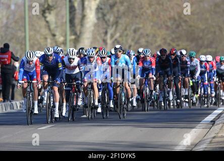 Tappa 1 del 79° Parigi-Nizza 2021 tra Saint-Cyr-l'Ecole e Saint-Cyr-l'Ecole (166 km) il 6 marzo 2021 a Saint-Cyr-l'Ecole, Francia - Foto Jean Catuffe / DPPI Foto Stock