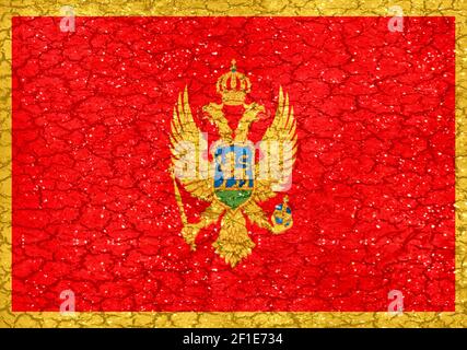 Montenegro Grunge stile bandiera nazionale Foto Stock
