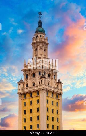 Freedom Tower di Miami, Florida, Stati Uniti d'America Foto Stock