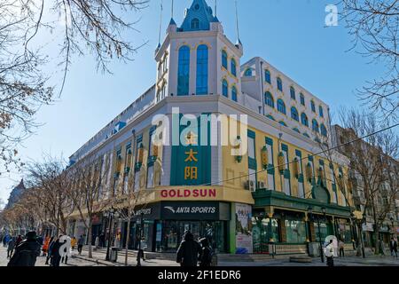 architettura in stile russo nel giorno di harbin cina Foto Stock