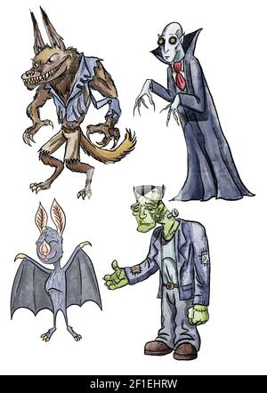 horror halloween illustrazione arte Foto Stock