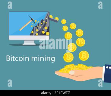 concetto di tecnologia di criptovaluta, Illustrazione Vettoriale