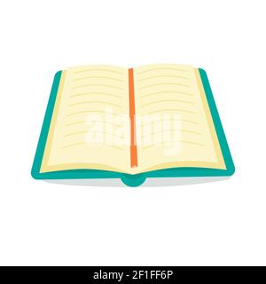 Apri il libro per leggere, imparare. Disegno di illustrazione vettoriale. Illustrazione Vettoriale