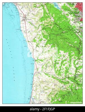 Half Moon Bay, California, mappa 1961, 1:62500, Stati Uniti d'America da Timeless Maps, dati U.S. Geological Survey Foto Stock